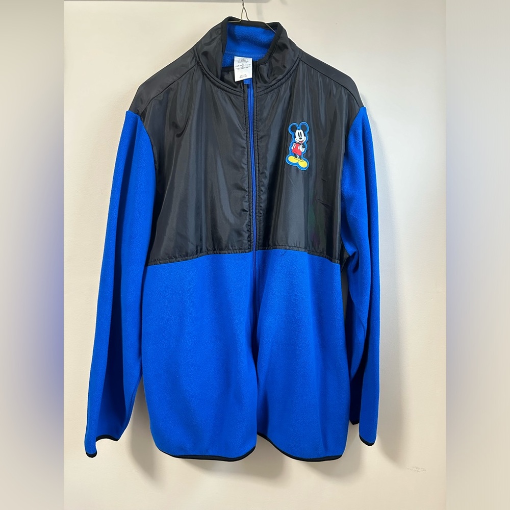 Disney Blue and Black Mickey Mouse Zipper Fleece